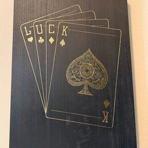 Black and Gold Playing Card Wall Art